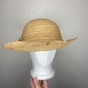 Liz Claiborne Straw Wide Brim Bill Sun Hat